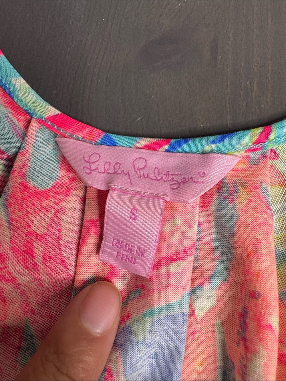 Lilly Pulitzer Kinsey Tank Multi Palm Beach Coral - Picture 4 of 6